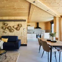 L'intérieur d'un chalet Hédonia est super cosy DR