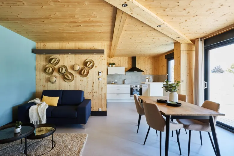 L'intérieur d'un chalet Hédonia est super cosy