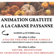 La Cabane Paysanne - Atelier Theatre Forum Famille Sur Notre Alimentation