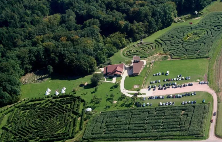 La Ferme Aventure vue du ciel :