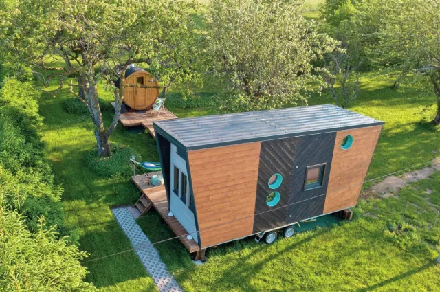 La tiny house Ô p\'tit nid et son sauna à Bellefontaine dans les Vosges