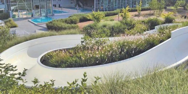 Un des toboggans du centre aquatique Nautilia