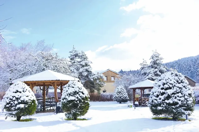 Le Domaine du Haut Jardin sous la neige