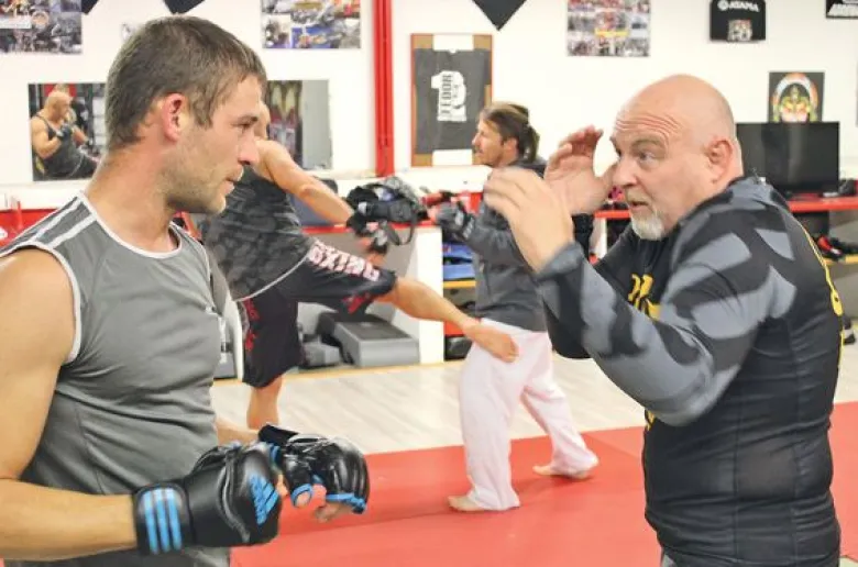 Richard Wery en plein cours de striking