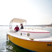 Les ports de La Teste en pinasse électrique