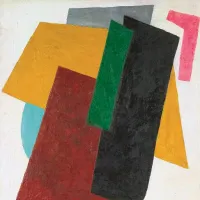 Ljubow Sergejewna Popowa, Suprematistische Komposition, um 1916, Öl auf Leinwand, 35,5 x 31 cm, Wilhelm-Hack-Museum, Ludwigshafen DR