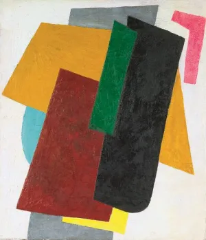 Ljubow Sergejewna Popowa, Suprematistische Komposition, um 1916, Öl auf Leinwand, 35,5 x 31 cm, Wilhelm-Hack-Museum, Ludwigshafen