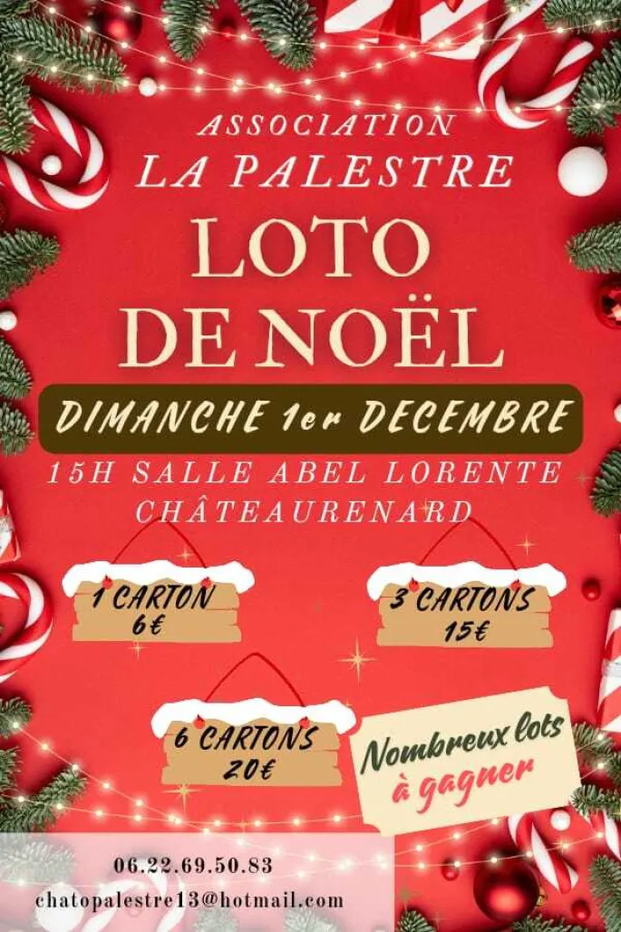 Loto de Noël Châteaurenard 2024 date, horaires, programme, tarifs