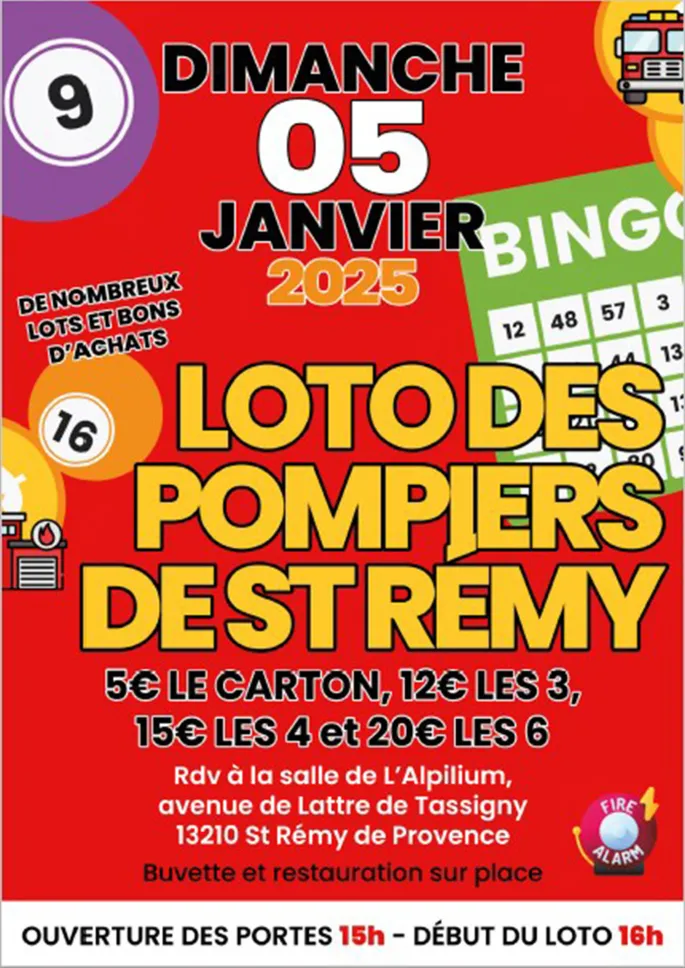 Loto des sapeurs-pompiers de Saint-Rémy