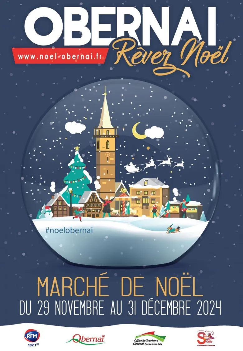 Le Marché de Noël d'Obernai revient du 29 novembre au 31 décembre 2024.