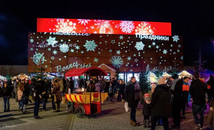 Le Marché de Noël  à Soultz-sous-Forêts se tient sur le parvis de La Saline