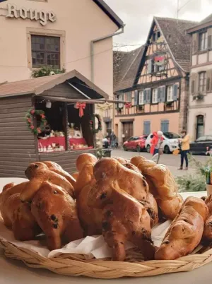 De bons maneles à déguster au Marché de Noël à Andlau 