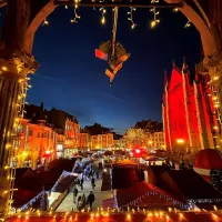 Une vue de la Place de la Réunion lors du Marché de Noël de Mulhouse DR