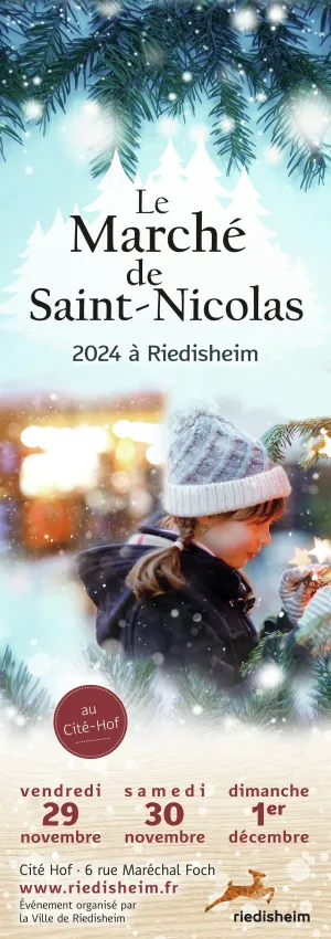 L'affiche du Marché de Saint Nicolas 2024 à Riedisheim