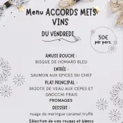 Menu Accords Mets & Vins - La Cave du Chef