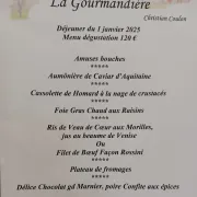 Menu de fêtes à La Gourmandière