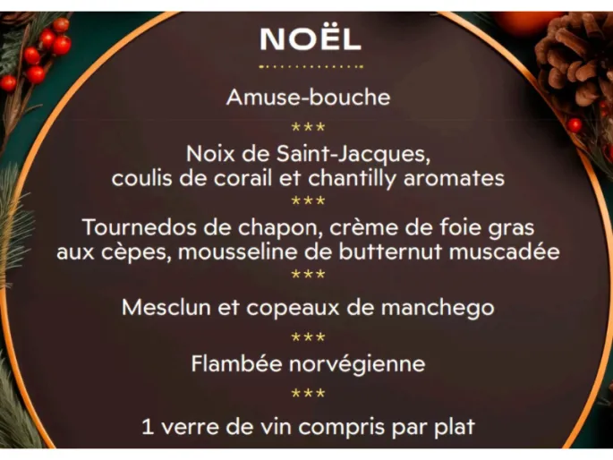 Menu de Noël