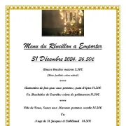 Menu de reveillon à la Grange du Levat