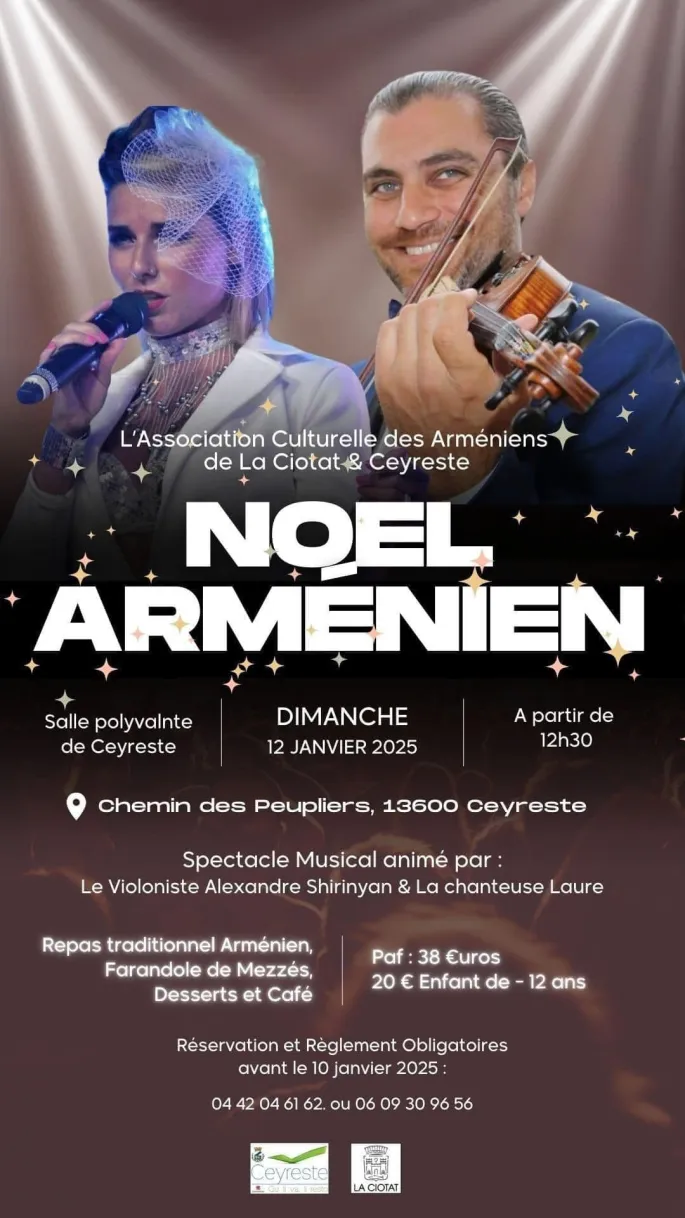 Noël Arménien - Spectacle Musical avec Repas Traditionnel Arménien