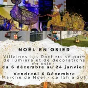 Noël en osier à Villaines-les-Rochers