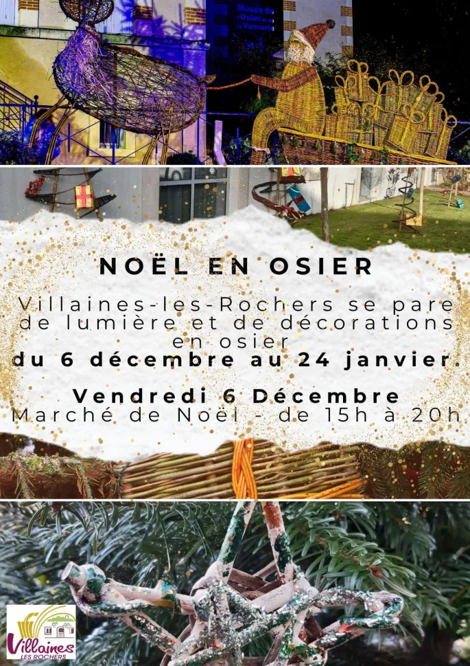 Noël en osier à Villaines-les-Rochers