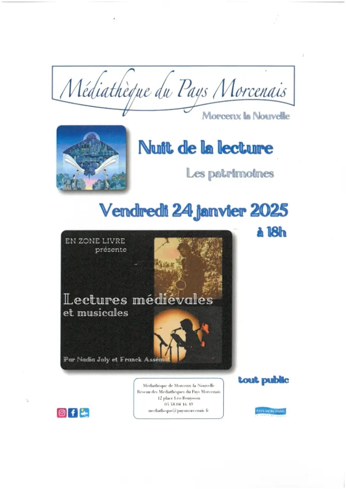 Nuits de la lecture - Les patrimoines Lectures médiévales et musicales