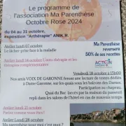 Octobre Rose - Ateliers par l\'association Ma Parenthèse