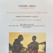 Octobre Rose : Concert-Repas à Delia