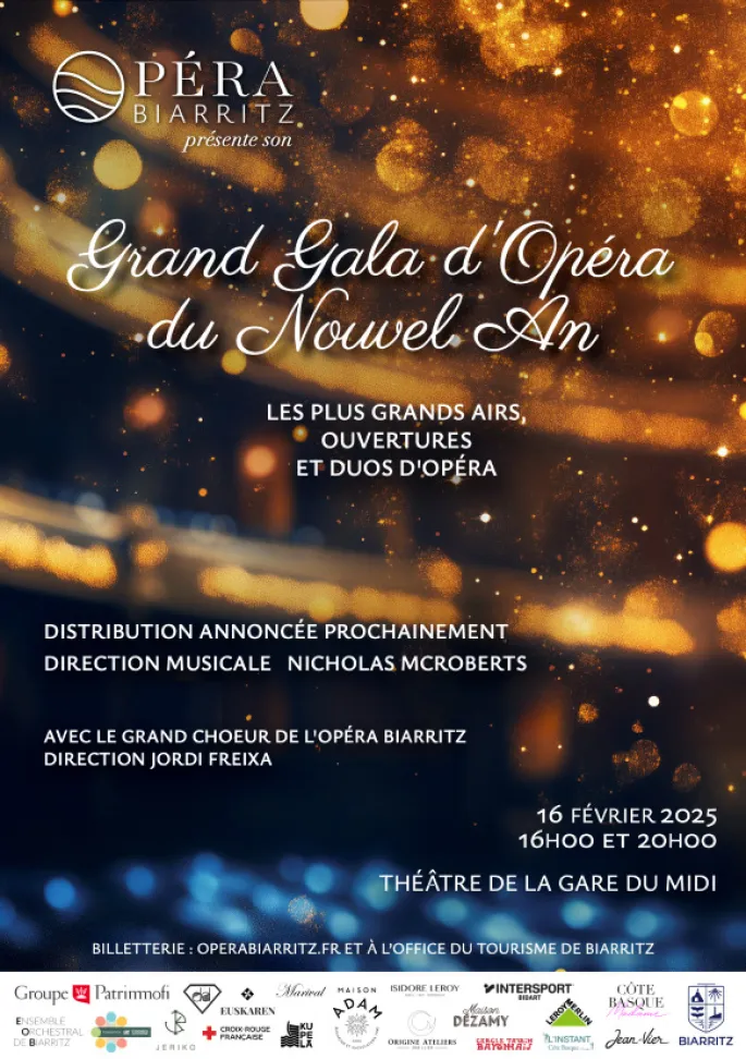 Opéra Biarritz présente son Grand Gal d'Opéra du Nouvel An (16h)