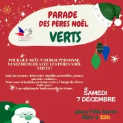 Parade des pères noël verts