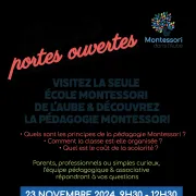 Portes Ouvertes de l'école Montessori de l'Aube