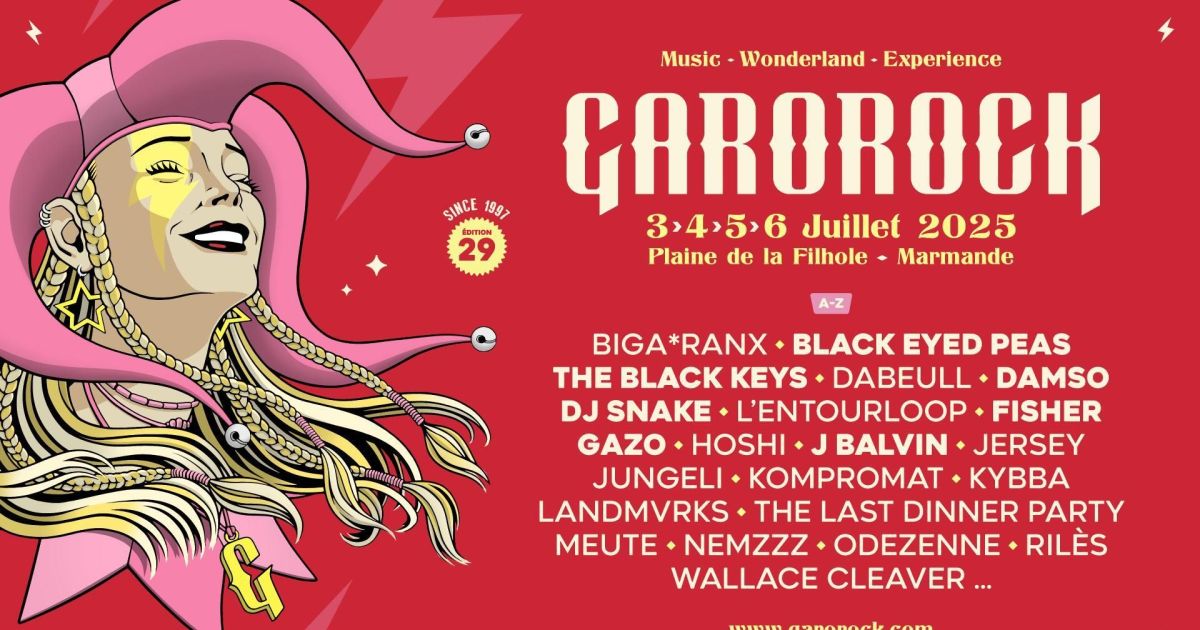 Garorock 2025 Black Eyed Peas, DJ Snake, Damso... Une programmation