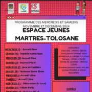 Programme Des Mercredis Et Samedis (novembre & Décembre) De L'Espace Jeunes à Martres Tolosane