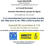 Rassemblement pour la journée mondiale des villes pour la vie à Figeac