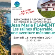 Rencontre avec Jean-Marie Flament : Les salines d\'Iparralde, une aventure méconnue,