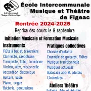 Rentrée 2024-205 des  ateliers musique et théâtre à l\'école musique à Figeac