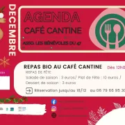 Repas de fête bio au café cantine