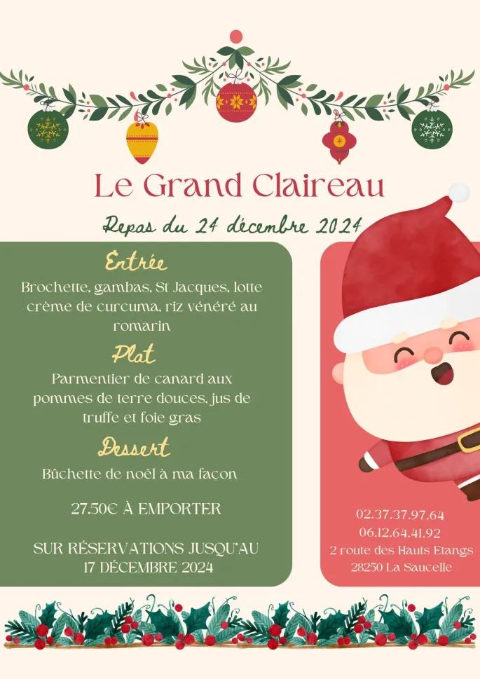 Repas de Noël à emporter