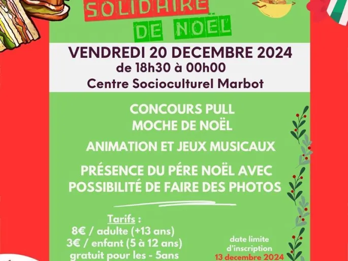 Repas Solidaire De Noël BarleDuc 2024 date, horaires, programme, tarifs