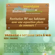 Restitution de l\'Inventaire de la Biodiversité Communale et exposition photos