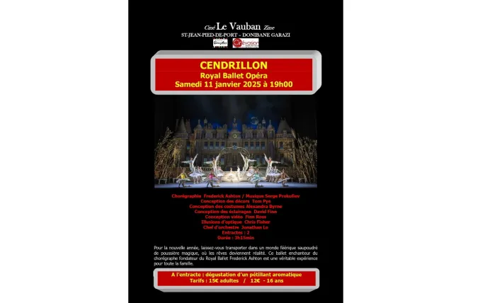 Retransmission du ballet Cendrillon par le Royal Ballet Opéra de Londres