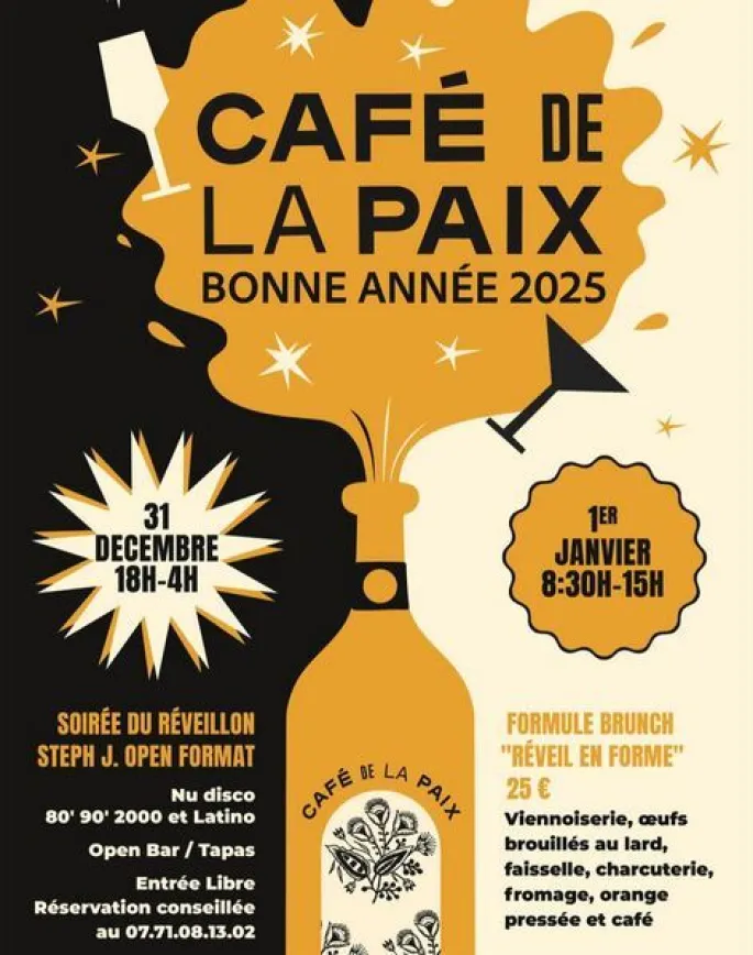 Réveillon du Nouvel An au Café de la Paix