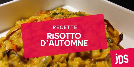 Risotto d'automne aux champignons et potimarron