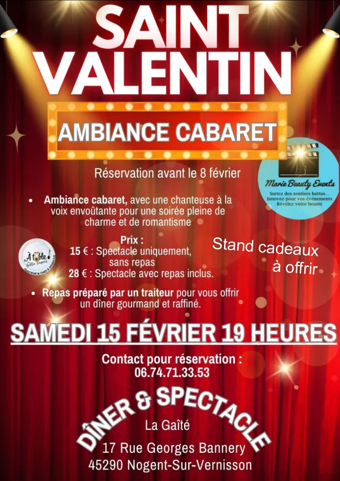 Saint Valentin - Dîner & Spectacle Cabaret