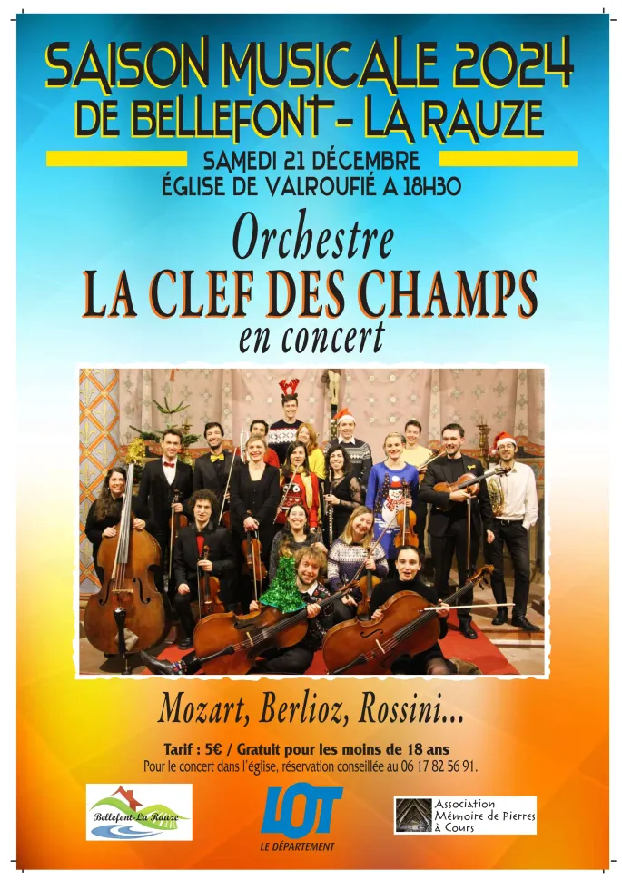 Saison musicale de Bellefont - La Rauze : Orchestre La Clef des Champs