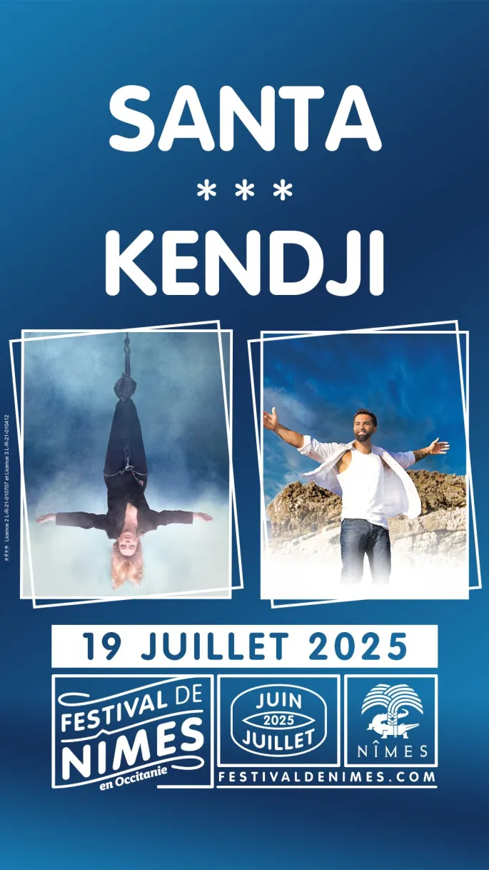 Santa et Kendji se partagent l'affiche le 19 juillet 2025