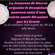 Soirée année 80 et beaujolais nouveau