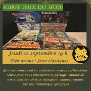 Soirée jeux du jeudi