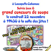 Soirée jeux et grand concours de soupe