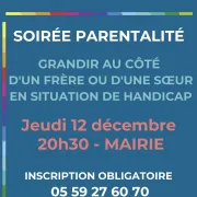 Soirée parentalité : « Grandir au côté d’un frère ou d’une sœur en situation de handicap »